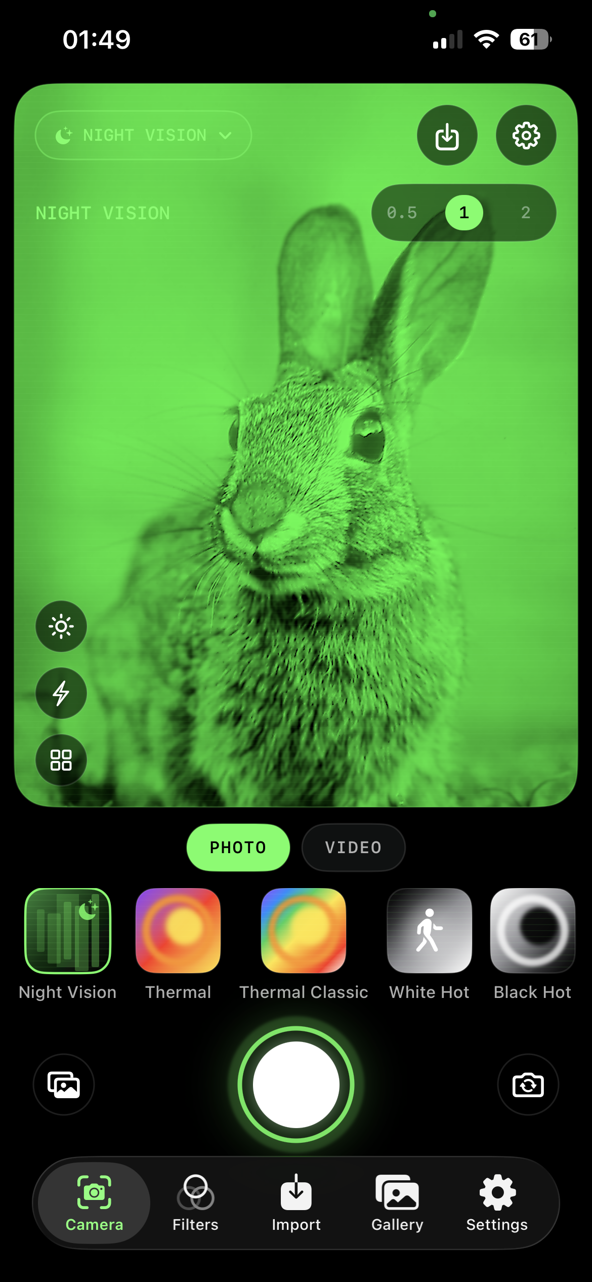 Night & Thermal Vision Camera app screenshot