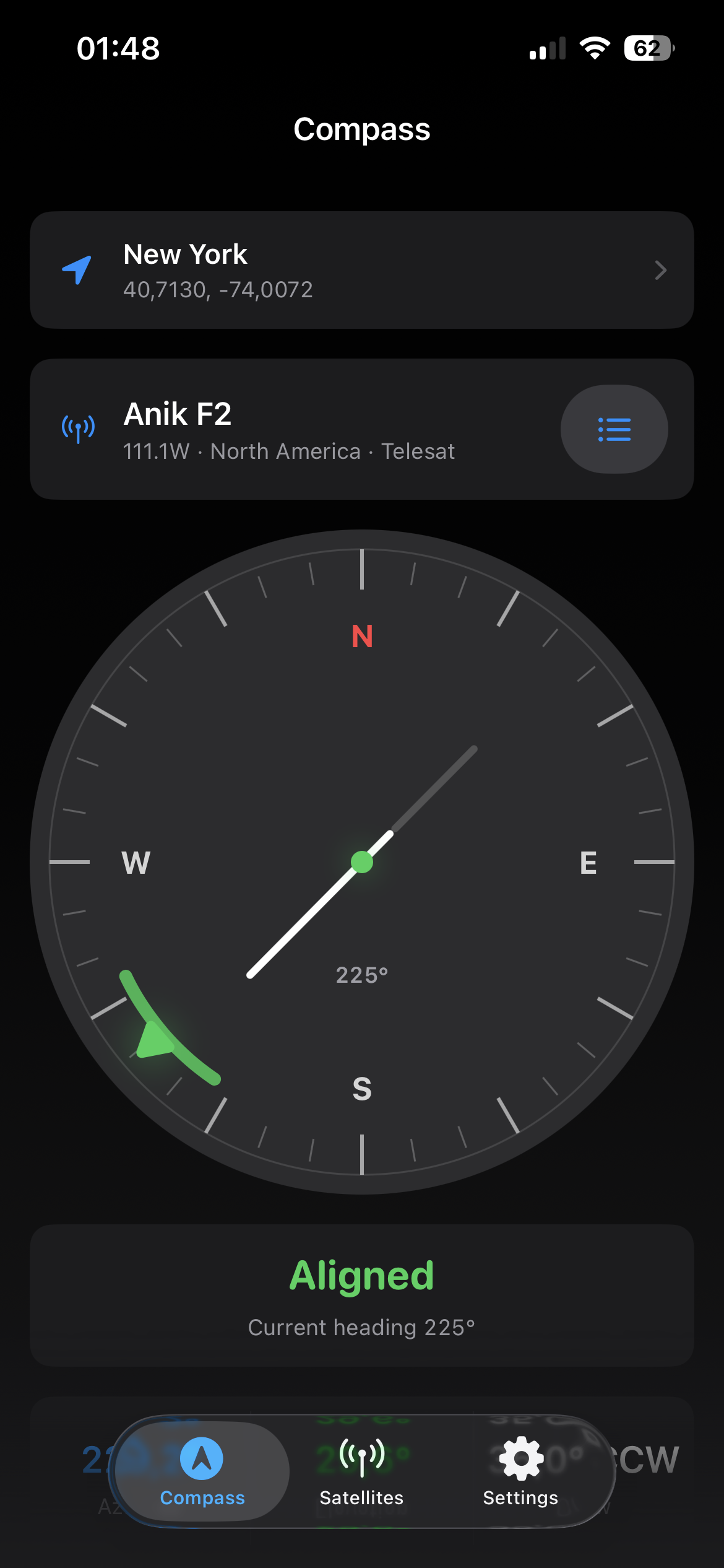 Satellite Tracker & Finder app screenshot